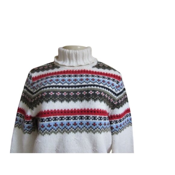 Flli Campagnolo Nordic Wool Blend Turtleneck in Size Small - Picture 2 of 7